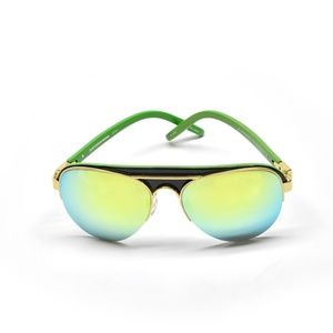 ALEXANDER WANG & LINDA FARROW Collaboration Aviator Mirrored Sunglasses